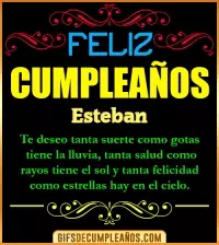 GIF Frases de Cumpleaños Esteban